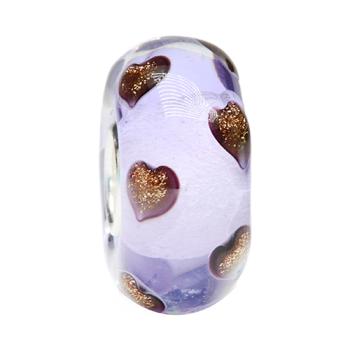 Lavender Sparklehearts - Ogerbeads Glas
